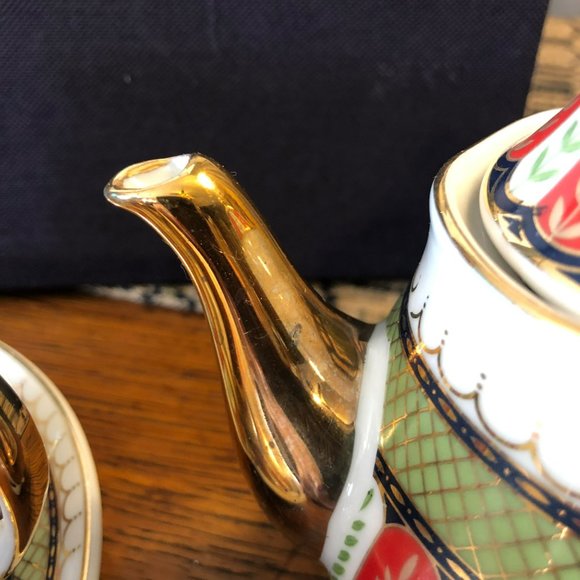 Sorelle Fine Porcelain Art Demitasse Tea Set In Box - Picture 9 of 9